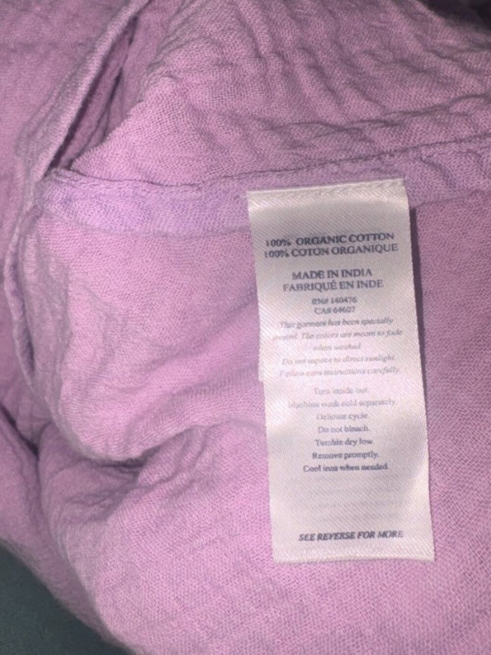 NEW NWT Faherty Dream Cotton Gauze Ainsley Top Lavender Nirvana size Large - Picture 13 of 13